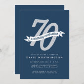 70e anniversaire invitation (Devant / Derrière)