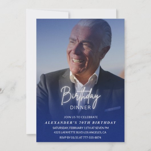70e anniversaire invitation Anniversaire Dîner Pho (Devant)