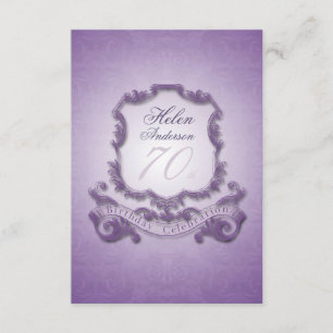 70e anniversaire Invitation au cadre Vintage