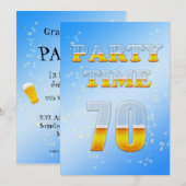 70e anniversaire invitation avec bière (Devant / Derrière)