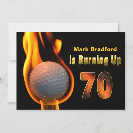 70E ANNIVERSAIRE INVITATION - BALLE DE GOLF (Devant)