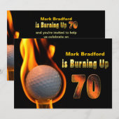 70E ANNIVERSAIRE INVITATION - BALLE DE GOLF (Devant / Derrière)