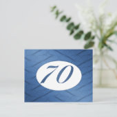 70e anniversaire Invitation (bleu) (Debout devant)