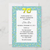 70e anniversaire Invitation Confetti (Devant)