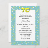70e anniversaire Invitation Confetti (Devant / Derrière)