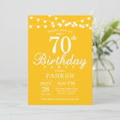 70e anniversaire Invitation Jaune (Debout devant)