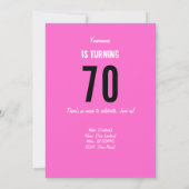 70e anniversaire Invitation - Mère belle héroïne (Dos)