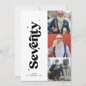 70e anniversaire invitation moderne minimaliste ph (Devant)