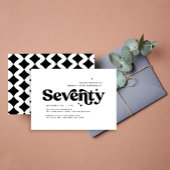 70e anniversaire invitation moderne minimaliste si