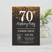 70e anniversaire Invitation Parties scintillant d' (Debout devant)