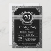 70e anniversaire Invitation Parties scintillant no (Devant)