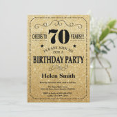 70e anniversaire Invitation Parties scintillant no (Debout devant)