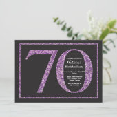 70e anniversaire Invitation Parties scintillant vi (Debout devant)