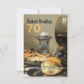 70e anniversaire Invitation personnalisable (Devant)