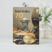 70e anniversaire Invitation personnalisable (Debout devant)