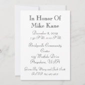 70e anniversaire Invitation personnalisée (Dos)