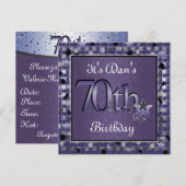 70e anniversaire Invitation pour hommes (Devant / Derrière)