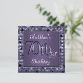 70e anniversaire Invitation pour hommes (Debout devant)