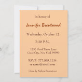 70e anniversaire Invitation Roses d'or (Dos)