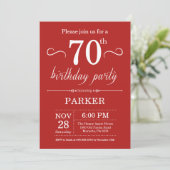 70e anniversaire Invitation Rouge (Debout devant)