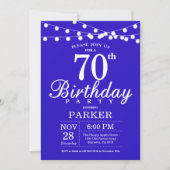 70e anniversaire Invitation Royal Blue (Devant)