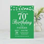 70e anniversaire Invitation verte (Debout devant)