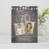 70e anniversaire Invitation Vintage Soixante-dix a (Debout devant)