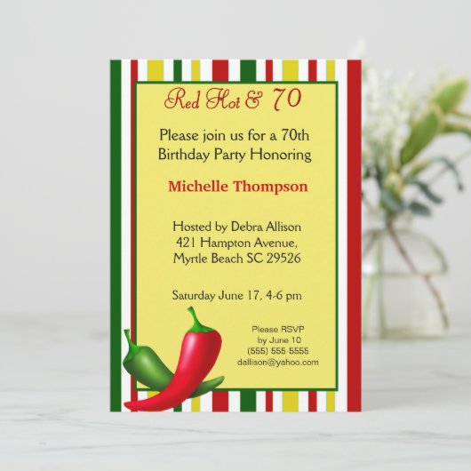 70e anniversaire Invitations (Debout devant)