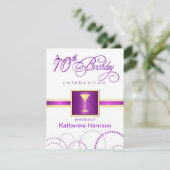 70e anniversaire Invitations à la fête - avec Mono (Debout devant)