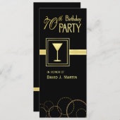 70e anniversaire Invitations de fête (Devant / Derrière)