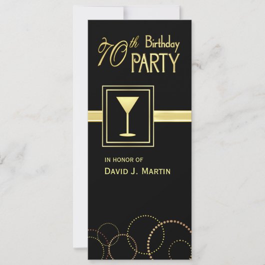 70e anniversaire Invitations de fête (Devant)