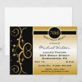 70e anniversaire Invitations de fête (Devant / Derrière)