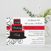 70e anniversaire Invitations de fête (Debout devant)