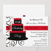 70e anniversaire Invitations de fête (Devant / Derrière)