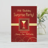 70e anniversaire Invitations de la Surprise Party (Debout devant)
