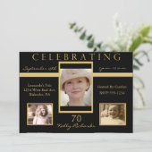 70e anniversaire Invitations de photos de Tri (Debout devant)