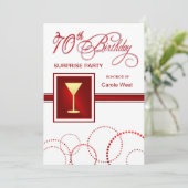 70e anniversaire Invitations du Surprise Party - R (Debout devant)
