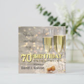 70e anniversaire - Invitations personnalisées (Debout devant)