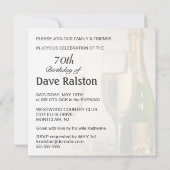 70e anniversaire - Invitations personnalisées (Dos)