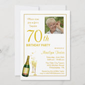 70e anniversaire - Invitations photo Customisées (Devant)