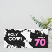 70e anniversaire Invitations - Vache sainte! (Debout devant)