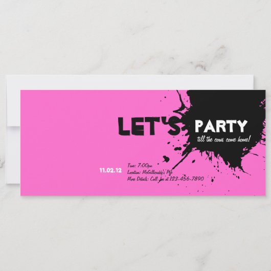 70e anniversaire Invitations - Vache sainte! (Dos)