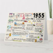 70e anniversaire Jalon Carte d'anniversaire 1955 f (Devant)