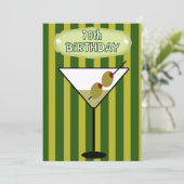 70e anniversaire Martini Party Invitation (Debout devant)