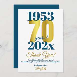 70e anniversaire Merci de fête