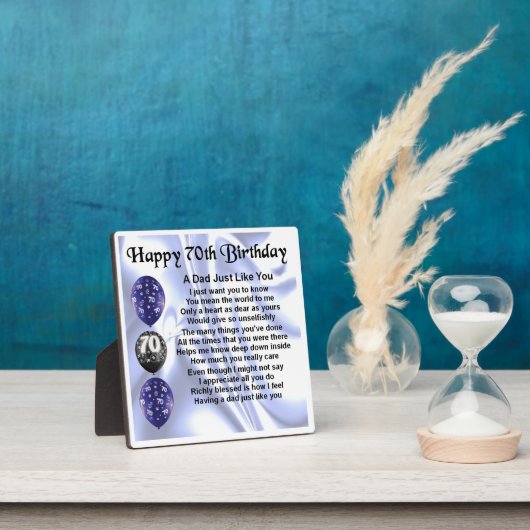 70e anniversaire Papa Poem Plaque (Insitu)