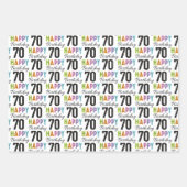 70e anniversaire Papier d'enveloppement de typogra (Devant 3)