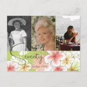 70e anniversaire Photo Invitation tropicale (Devant)