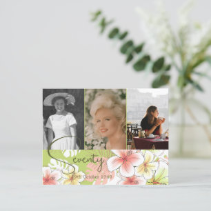 70e anniversaire Photo Invitation tropicale