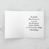70e anniversaire pour sa carte amusante (Intérieur)